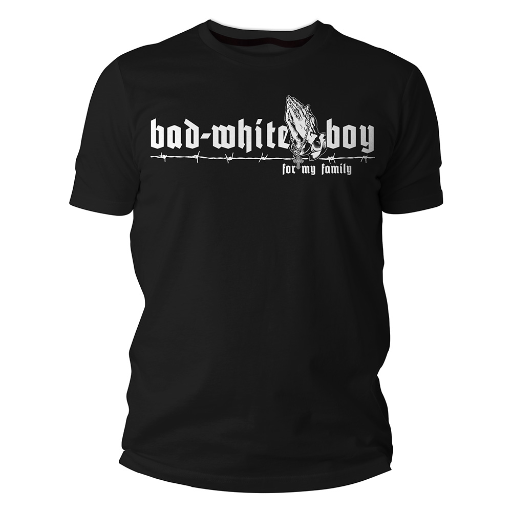 ts-bwb-for-my-family-front-blackufqc3xdO7d8Io Bad White Boy - For my family, T-Shirt schwarz / black