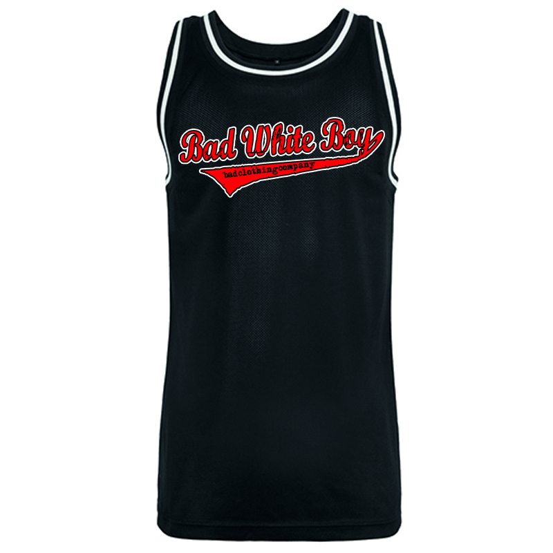 Tank-1 Bad White Boy - Baseball, Mesh Tanktop
