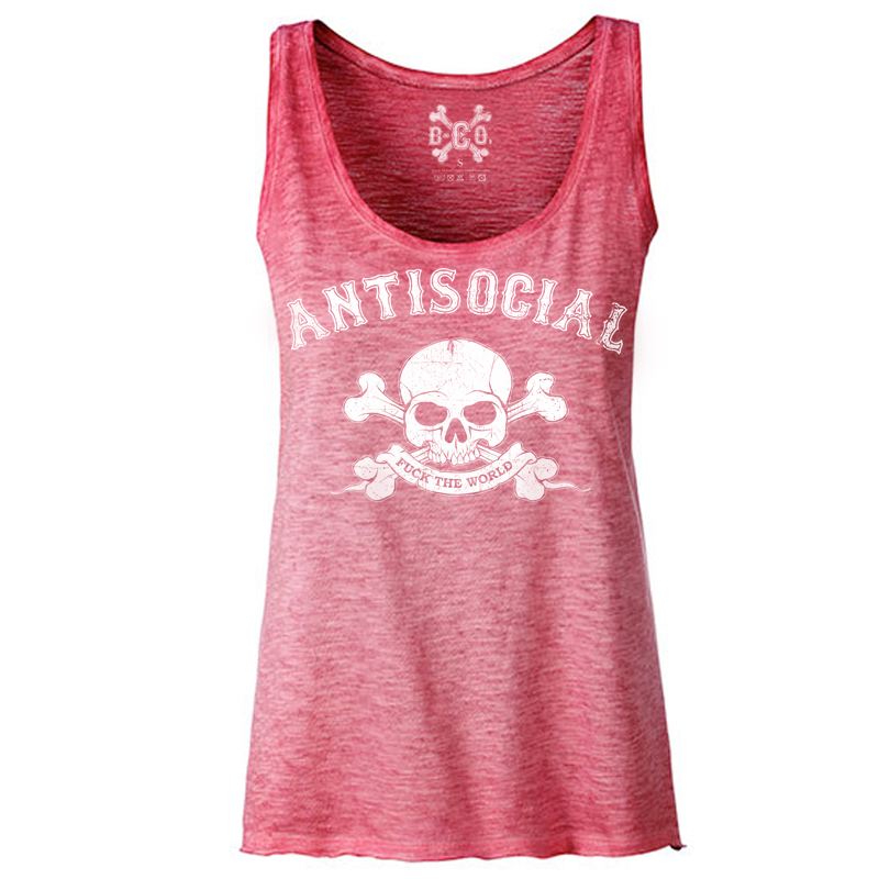 Antisocial, Slub Top, rot / red