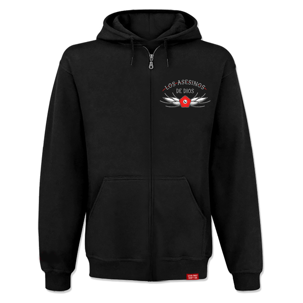 kapuzipfront Los Asesinos De Dios - Trust No One, Kapu-Zippjacke / Zipp-Hoody schwarz / black