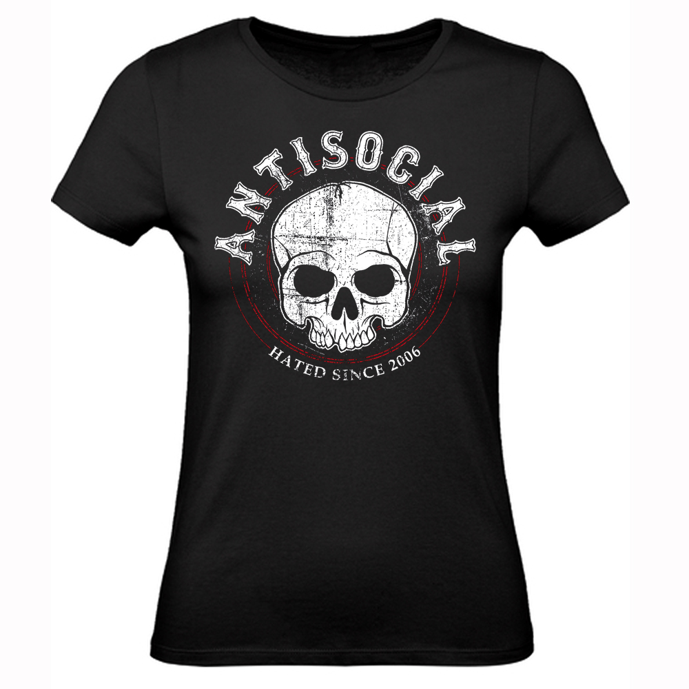 Antisocial - Hated since 2006 (Big), Round-Neck Girls Tee, schwarz / black