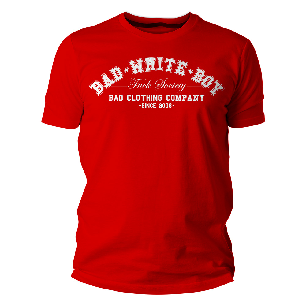 TS-BWB-Fuck-Society-rot-Front-MU6IIiaEuwW6sfX Bad White Boy - Fuck Society, T-Shirt rot / red